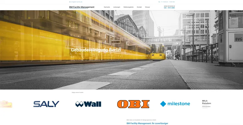 BM Facility Management Website Screenshot