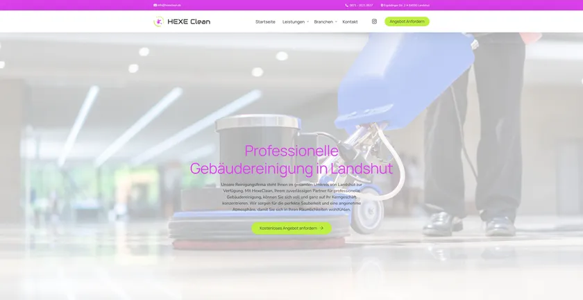 HexeClean Website Screenshot
