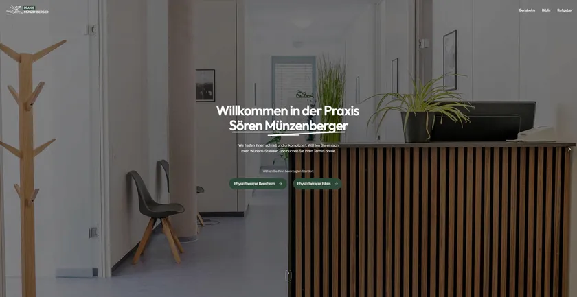 Praxis Sören Münzenberger Website Screenshot