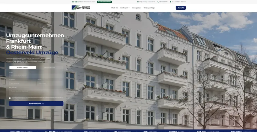 Umzüge Oosterveld Website Screenshot