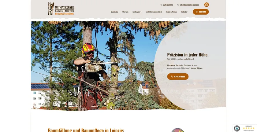 Baumfäller Leipzig Website Screenshot